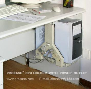 cpu holder with power outlet