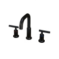 Robinet en laiton 3 trous pour lavabo de salle de bain noir