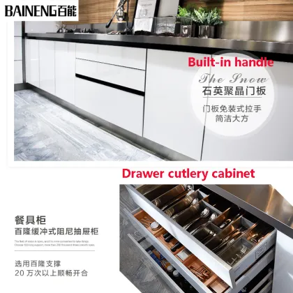 High Gloss Modular Kitchen Cabinets with Simple Designs