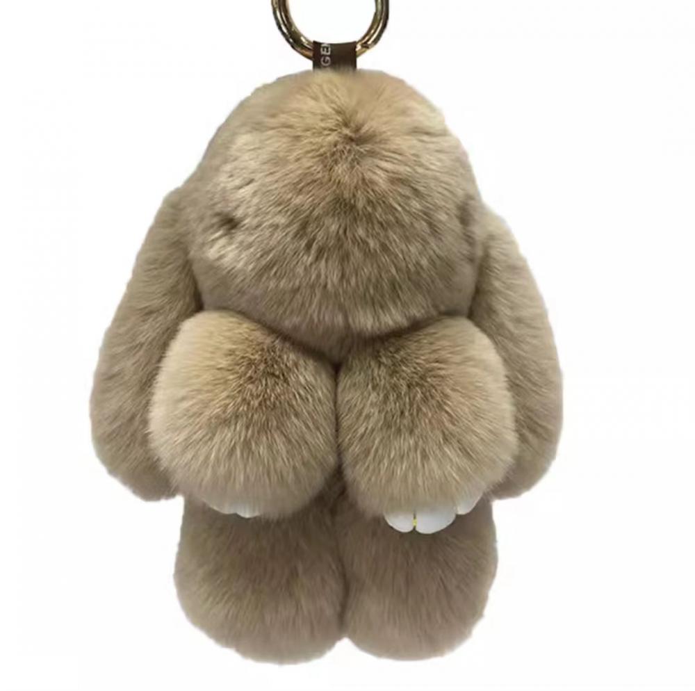 Pendentif sac à dos de lapin en peluche