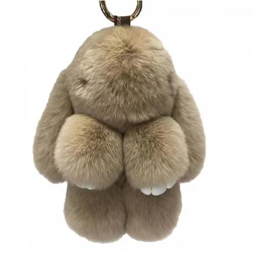 Pendentif sac à dos de lapin en peluche