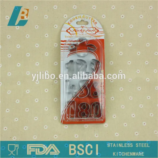 10pcs number&angel shape cookie cutter cake cutter plunger