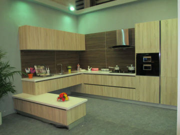 wood grain melamine Kitchen Cabinet with Free design offered Boxter