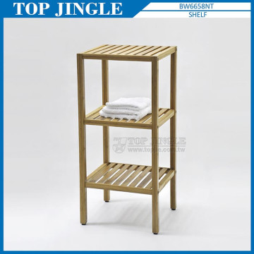 Classical 3 Tier Rectangle Bamboo Bathroom Shelf