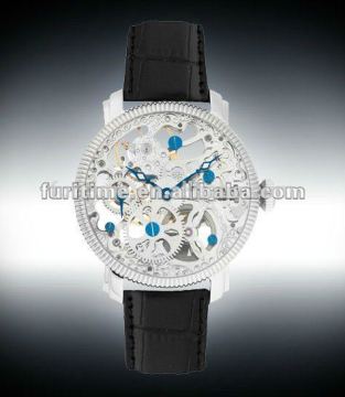 from china factory 2015 popular skeleton automatic watch