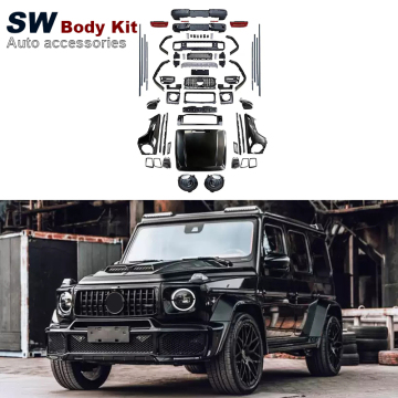 อัพเกรด Bumpers ด้านหลังสไตล์ B-Rabus ด้านหน้า, ไฟหน้า, ชิ้นส่วนฮูดสำหรับ Mercedes-Benz W463 G63 G500