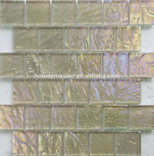 wall decoration iridescent glass mosaic tile