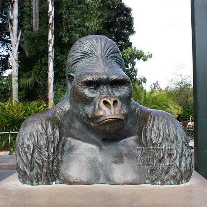 Outdoor Decoration Bronze Gorilla Sculpture