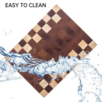 New Large & Thick Ash Wood End Grain Cutting Board with Mosaic Pattern - Shop Now!