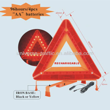 reflective traffic emergency warning triangle