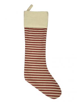 2020 red Striped Christmas stocking