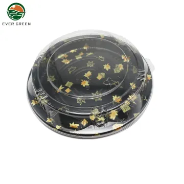 Disposable Take Away Round Sushi Plate Party Tray