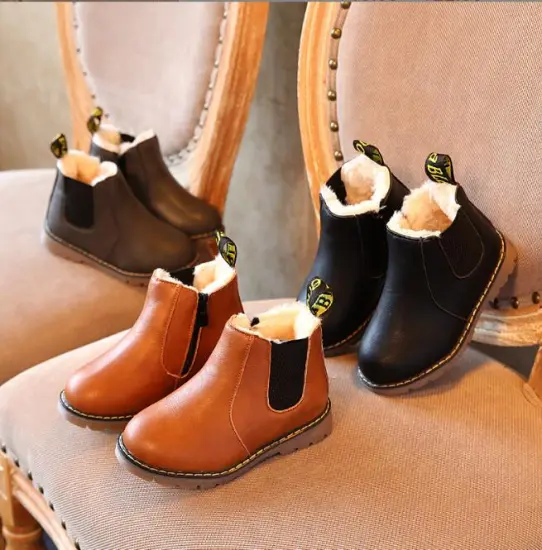 Vintage Winter Boots for Baby Girls: British Leather, Waterproof Martin Shoes
