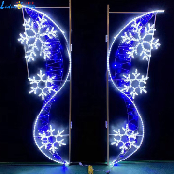 Ledemo Holiday Outdoor 2D LED Pole Motif Light for Street Decoration