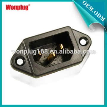 Wonplug 100% New Good Quality Audio Black 3 Pins IEC320 C14 Inlet Power Plug Socket AC 250V 10A