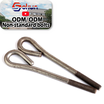 High-Quality M20 M24 Carbon Steel HDG L-Type Anchor Bolts for Robust Foundation Work