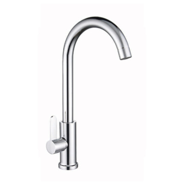 Chrome plating single handle kitchen faucet