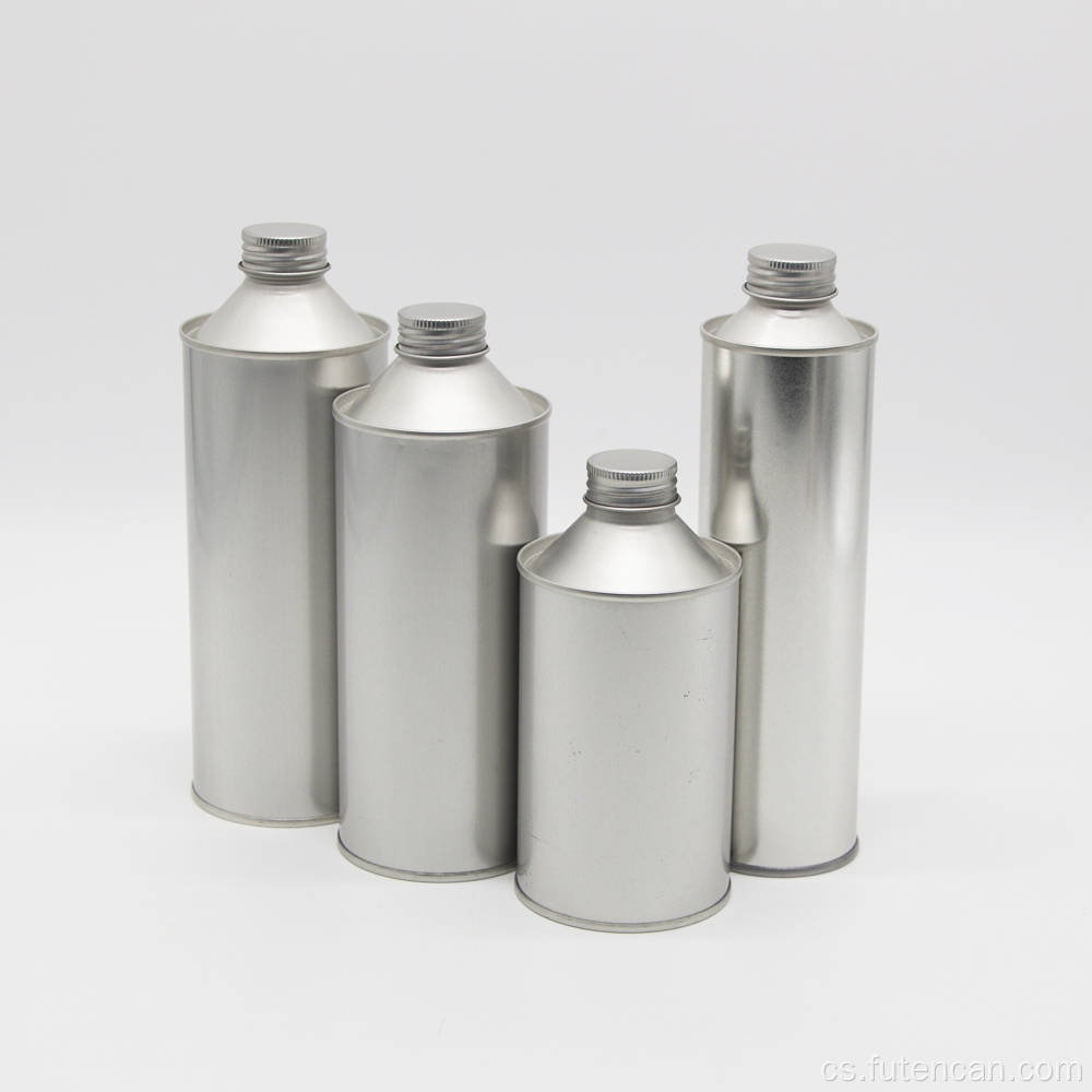 Prázdné kovové plechovky kulaté