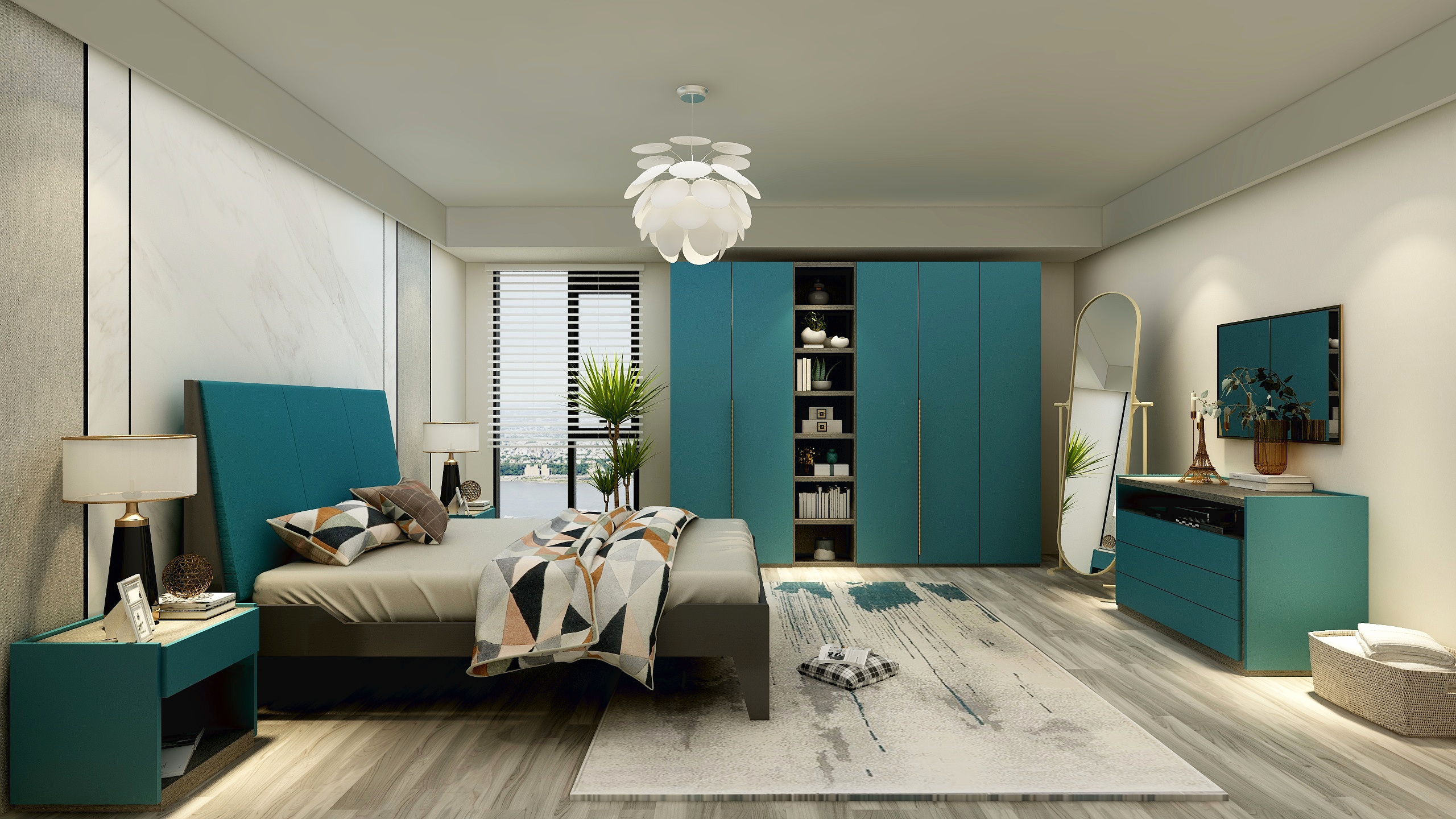 Blue Bedroom Furniture Set