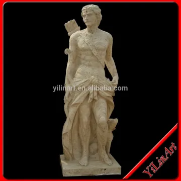 Life-size Natural Marble Statue,Cheap Yellow Marble Statue Price YL-R703