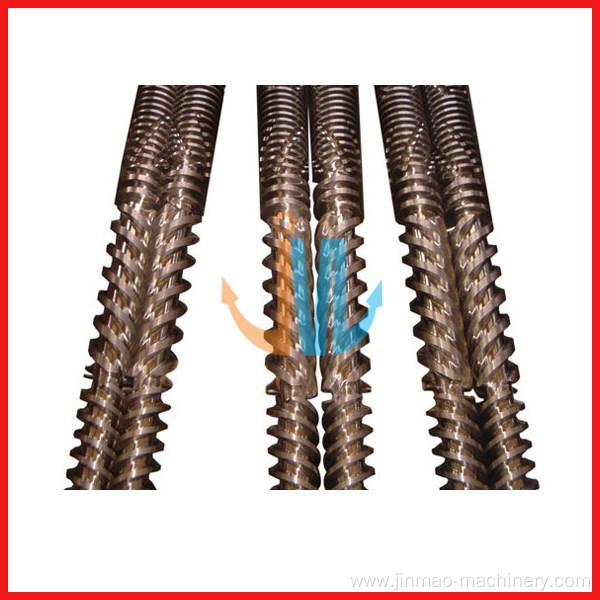 Conical twin screw barrel for plastic machine