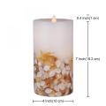 Shell Moving Wick Led Flameless Pillar Candles