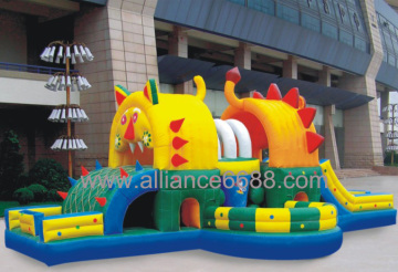 Lion and tiger castle inflatable slide climbing