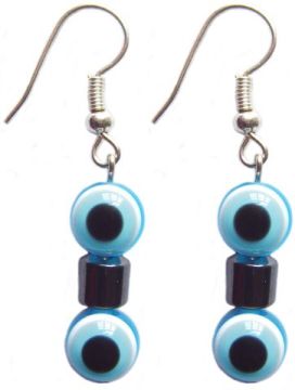 Orecchino ematite con gancio in argento 925 Skyblue