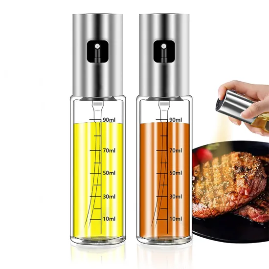 Multi-Function Kitchen Sprayer: 100ml Vinegar Dispenser, Oil Spray Bottle for Olive Oil and Grilling, with Scale
