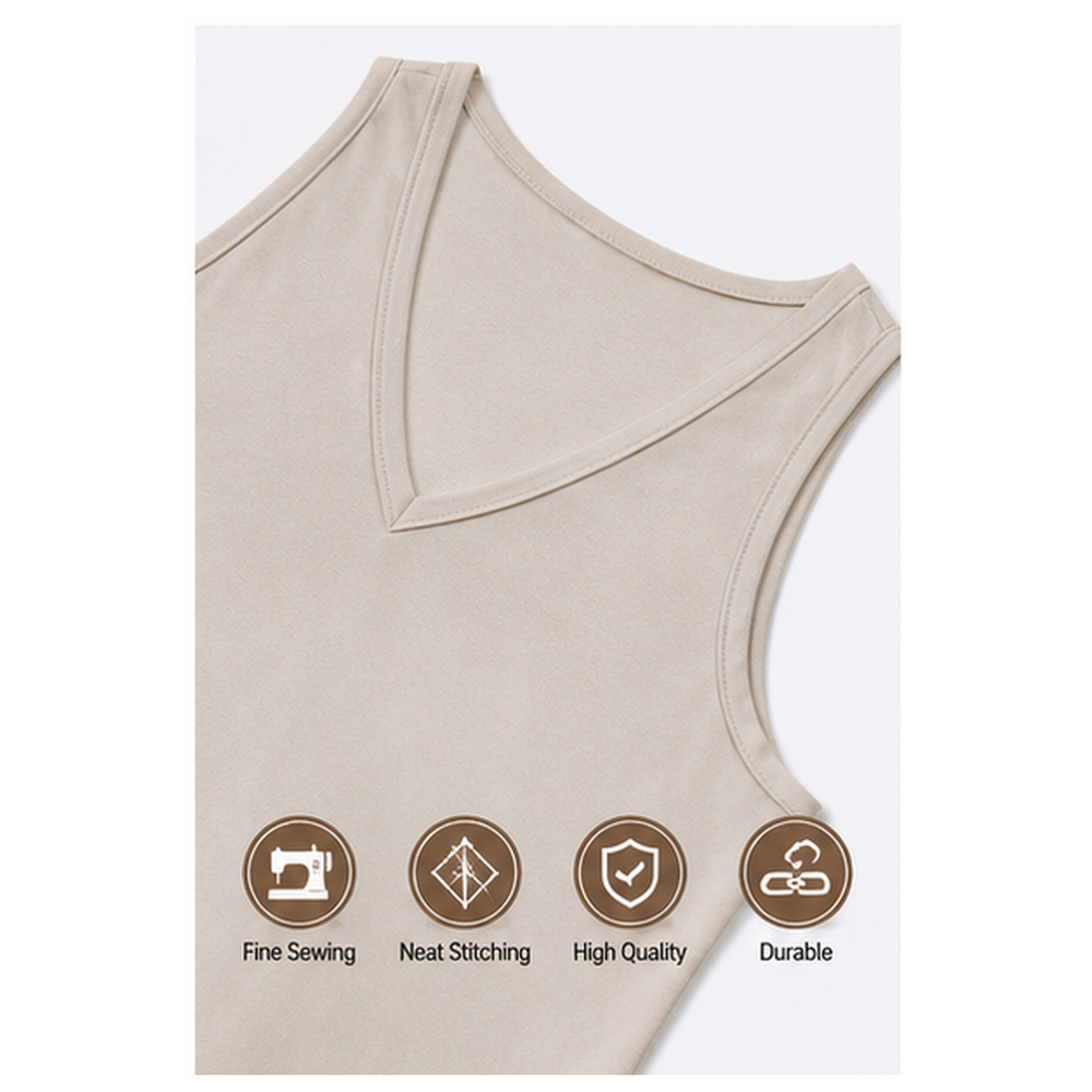 Women's Sleeveless V-Neck Mini Casual Dress