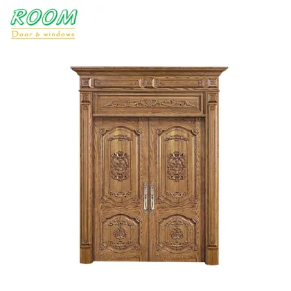 Compressed Wooden Double Door Gate Design