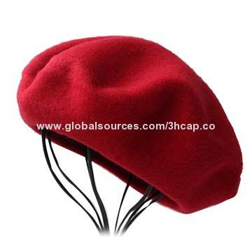 Beret with Wool Felt Fabric, 4 Styles Available, Lightweight and Have Good Air Permeability