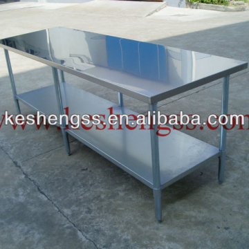 304/430/201 Stainless Steel Work Benches and Tables: Customizable Options Including Backsplashes