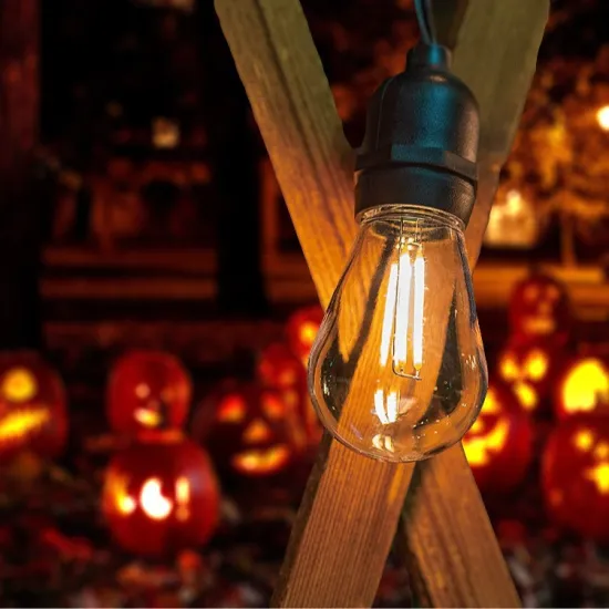 Solar Marquee Lamp: Warm White S14 LED String Lights for Outdoor, Waterproof Christmas Decoration - Wholesale Price