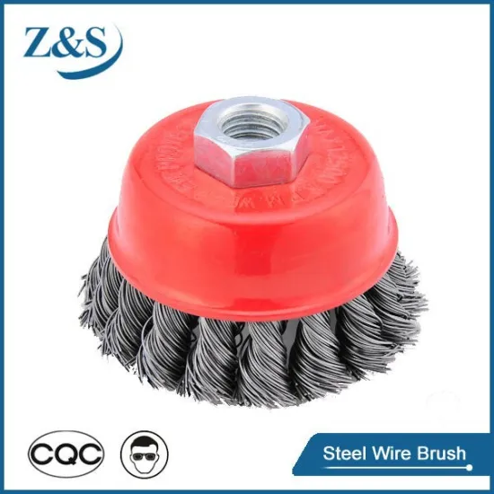 100mm steel cup wire brushes,Machine with a wire brush