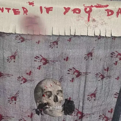 Halloween Banner Bloody Cloth