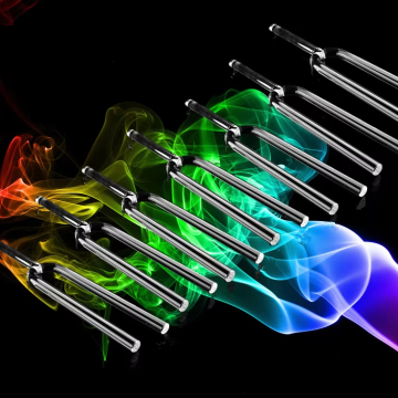 Excellent Price Clear Quartz Crystal Tuning Fork Chakra Set for Sound Healing