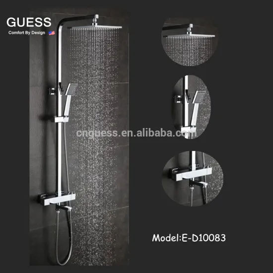 Bathroom water shower mixer with sliding bar E-D10083