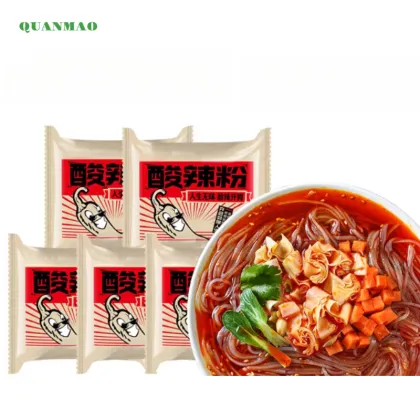Hot & Sour Instant Sweet Potato Noodles – Authentic Spicy & Numbing Flavor, Quick Meal, Late-Night Snack