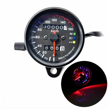 Universal 0-160km/h Motorcycle LCD Digital Speedometer Odometer Gauge