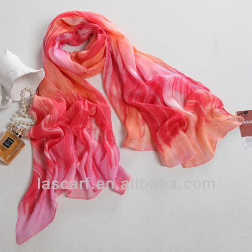 women fashion viscose shawls bright colour