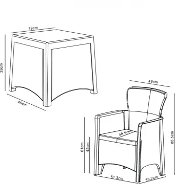 2 Seater (3rd Age) PP Plastic Sofa