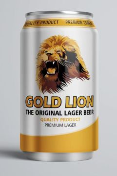 GOLD LION Light Lager Beer Premium Refreshing Brew