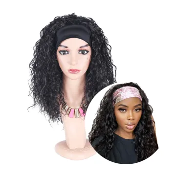 Wholesale Natural Cheap Synthetic Wigs Layered Colored Headband Wigs Synthetic Hair Wig For Women