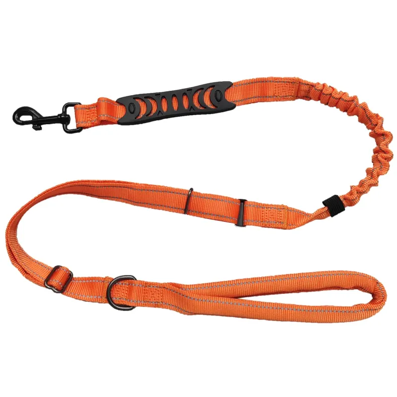 Heavy Duty Retractable Dog Lead with Reflective Bungee Webbing