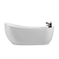 White Tub Spout Acrylic Freestanding Whirlpools Bathtub For Adults