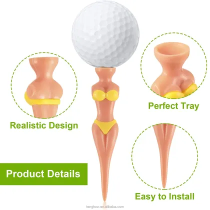 Cute Colorful Plastic Golf Tees for Indoor/Outdoor Practice