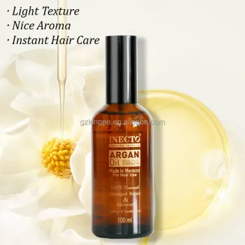 INECTO Odm Hair Products Moroccan Argan Jojoba Oil Serum - Organic Bulk Keratin Smoothing Botox 100ml