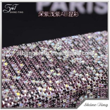 Top Quality Amethyst AB Mixed Crystal Rhinestone Cup Chain DIY Accessories