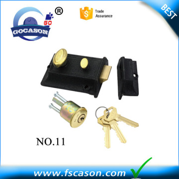 Rim Lock With Combined Body For Wooden Door